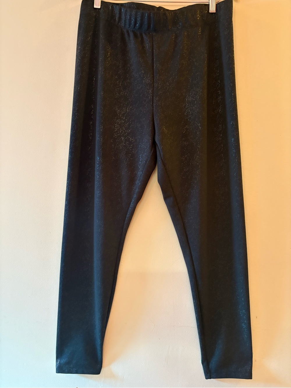 Penningtons Black Shimmer High Rise Leggings, womenโs Plus Size X.